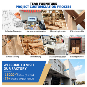 Bộ ghế <span class=keywords><strong>sofa</strong></span> gỗ tếch ngoài trời dùng được mọi thời tiết, dành cho biệt thự, sân vườn riêng, khách sạn, hiên nhà ngoài trời - Product Image 3