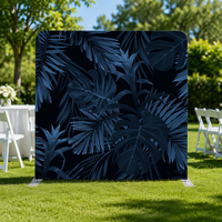 Structure d'affichage pliable en aluminium avec toile de fond en tissu à sublimation thermique sur le thème floral pour stand d'exposition et décoration de scène intérieure