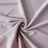 Tissu tricoté de qualité supérieure 100% polyester 180-190 g/m² tricot côtelé 5x2 Idéal pour les hauts et les robes