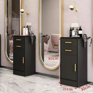 Barber Shop Beauty Salon Dedicated Hair Cutting <b>Tool</b> Cabinet Storage Rack MDF Modern Design Stable Multifunctional - Product Image 5