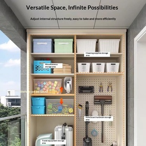 Armario de Almacenamiento para Balcón de Acero Reforzado Estilo Chino, Puerta Corredera, Impermeable, Resistente al Sol, Muebles para Exteriores - Product Image 2