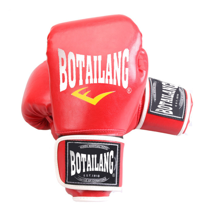 Высокое качество, продажа по оптовым ценам; Принт Боксерские перчатки черный полный палец кожаные боксерские перчатки