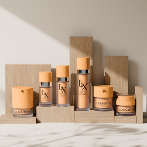 Set di Packaging Cosmetico di Lusso a Doppia Parete Senza Aria, Vasetti in <span class=keywords><strong>Vetro</strong></span> da 15g 30g 50g, Flaconi con Pompa <span class=keywords><strong>Sottovuoto</strong></span> da 15ml 30ml 50ml 100ml - Product Image 4