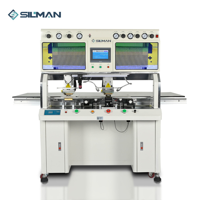 Silman ST- B100DW Dual Head TV Screen Panel Repair LED LCD ACF TAB COF Bonding Machine for Flex Cable