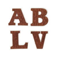 Patchs Alphabet Chenille recommandés à chaud lettres anglaises brodées pour vêtements Applique en tissu de Style PVC thermocollant