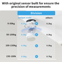 Báscula Corporal Única de Vidrio, Báscula de Peso Electrónica Inteligente con Bluetooth, Báscula Digital para Baño
