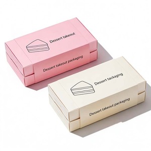 Emballage personnalisé pour desserts, avec logo imprimé, pour emporter des sushis, des macarons, des biscuits, des plats à emporter, boîte en papier pour emballage alimentaire - Product Image 3