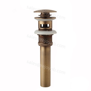 Brass cống tràn bấm vào Clack Pop Up lưu vực drainer chất thải phòng tắm đẩy xuống lưu vực cống - Product Image 2