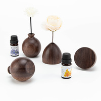 Diffuseur d'huiles aromatiques en bois de noyer noir écologique, mini vase, pot-pourri d'encens chinois, décoration pour la maison et le bureau
