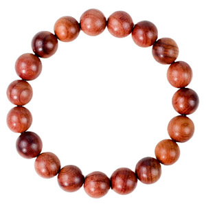 <b>Red</b> Cedar Wood <b>Bracelet</b> 10mm 19 Beads Unisex Everyday Wear Cultural Collectible Jewelry - Product Image 5