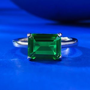 Anello di Fidanzamento da Donna in Argento 925 Placcato Oro, Stile Minimalista, 7*<span class=keywords><strong>9</strong></span> <span class=keywords><strong>Millimetri</strong></span>, Anello Verde di Compromesso - Product Image 1
