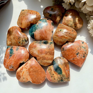 Cristal de Corazón Simbiótico de Calcita Azul y Piedra del Sol Natural al por Mayor, Pulido, de Buena Calidad, para Sanación Reiki, Feng Shui, Amor y Colección del Hogar - Product Image 1