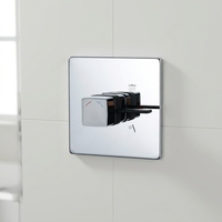Ensemble de robinetterie de douche à effet pluie en laiton de luxe avec mitigeur dissimulé à 2 voies