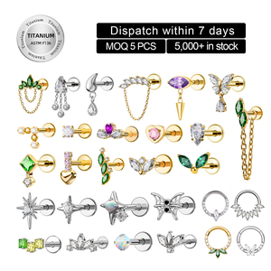 Toposh ASTM F136 Titane Zircon Plat à Dos Plat Vente en Gros Bijoux <span class=keywords><strong>de</strong></span> <span class=keywords><strong>Piercing</strong></span> Corporel Délicats pour <span class=keywords><strong>L</strong></span>èvre, Hélix, Tragus, Labret - Product Image 1