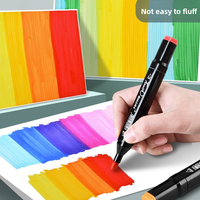 Marqueurs de coloriage à double pointe à base d'huile pour le dessin, 24/30/36/40/48/60/80 couleurs, permanents, pour toutes surfaces