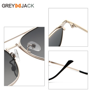 Lunettes de soleil en métal Greyjack, verres polarisés UV400 TAC, monture dorée, unisexe, type 3 - Product Image 5