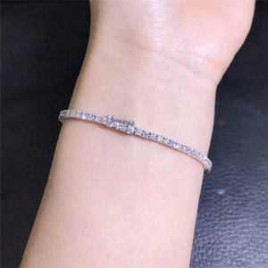 Bracelet de tennis pour femmes, en or véritable, diamant naturel, oem, bijoux tendance, 18k, 2022 - Product Image 6