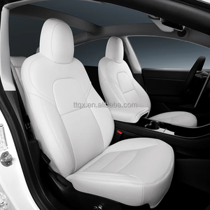 ปลอกหุ้มเบาะรถยนต์แบบสั่งทำพิเศษสำหรับ Tesla Model Y/3/S/X Highland/Juniper ปลอกหุ้มเบาะรถยนต์หรูหรา ระบายอากาศได้ดี ผลิตจาก PVC กันน้ำ หนัง Napa - Product Image 1