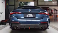 Diffuseur de pare-chocs arrière en fibre de carbone avec LED pour BMW Série 4 G22 G23