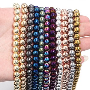 Perline Rotonde di <span class=keywords><strong>Ematite</strong></span> Nera in <span class=keywords><strong>Cristallo</strong></span> da 8mm, Pietre Preziose Sciolte per Creazione di Gioielli e Braccialetti Fai-da-Te - Product Image 2