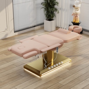 Muebles de Spa de salón de lujo, silla de elevación de pestañas, mesa de masaje de belleza, cama de Spa <span class=keywords><strong>Med</strong></span> Facial ajustable con luz - Product Image 4