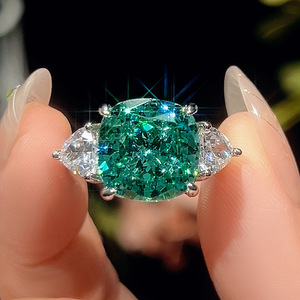 Juego de Joyería Elegante Retro Verde Chopala con Incrustaciones de Platino de Alta Gama para Mujer 2025, con Piedra Principal en Forma de Nido de Pájaro, Regalo de Boda - Product Image 6