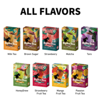 Mango Ticari Bubble Tea Malzemeleri Mikrodalgada Isıtılabilir Tapioka Boba Paketi Ortam Sıcaklığında Saklama 3'lü SET Restoran Menüsü için Glutensiz