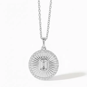 จี้เพชรแล็บพรีเมียมทรงซันเบิร์สต์ สร้อยคอทองคำแท้ ดีไซน์เรียบหรู ของขวัญสุดสง่างามสำหรับผู้หญิง วันครบรอบ วันเกิด - Product Image 2