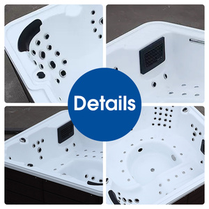 Bañera de hidromasaje eléctrica y automática para adultos, mueble de salón para masaje corporal, individual, Blanco Mineral, 1 unidad - Product Image 3