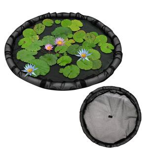 Circular <b>Pond</b> Plant Protector Floating Island Net Black Polyester Diameter 45 60 64 80 Plant Protection Garden <b>Netting</b> - Product Image 3