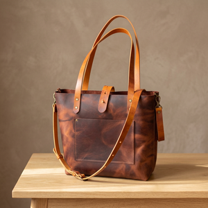 Sac de voyage de luxe en cuir véritable tendance pour femme, léger, durable, imperméable et écologique avec fermeture éclair - Product Image 3