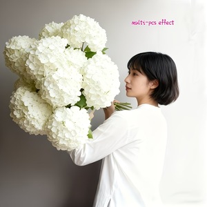 Amazonian White Hydrangea <b>Artificial</b> Flowers Ivory White UV Resistant Plastic Vines Wedding Decor - Product Image 2