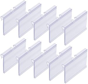 Premium Clear <b>Plastic</b> Label Holders for Wire <b>Shelf</b> - Product Image 1