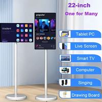 Écran tactile intelligent rotatif de 22/32 pouces à bas prix Android 13 Display TV portable intelligente sans fil rechargeable avec support Android
