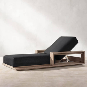 Conjunto de Muebles de Exterior de Alta Gama, Tumbona de Playa de Teca Personalizada, Cama Solar para Jardín y Piscina, Resistente a la Intemperie, Silla de Playa de Teca - Product Image 6