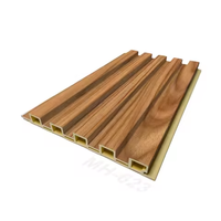 Panel de Pared WPC Ecológico de 8 mm, Impermeable, Aislamiento Acústico, Grano de Madera