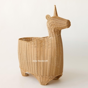 Panier de rangement en rotin fait main en forme de girafe du Vietnam, organisateur en osier pour la maison et la décoration de chambre d'enfant, prix d'usine - Product Image 2