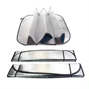High Quality Custom Printed PE Bubble Foldable Car Sunshade Front Sun Shade with High Quality