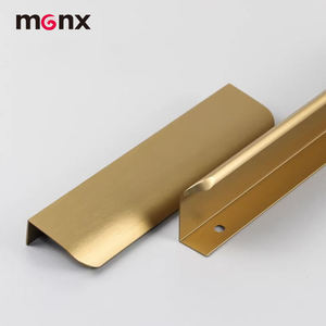 Minimalist Aluminum Alloy Drawer Finger Edge Mount Pull Hidden Wardrobe <strong>Door</strong> Handle Long Invisible Cabinet Handle - Product Image 2