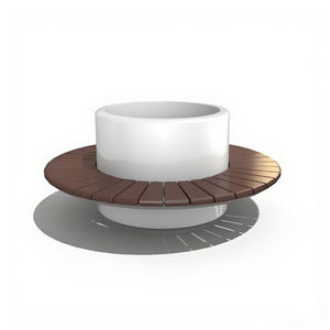 Moderna Panchina Fioriera Personalizzata in GRC UHPC FRP Legno per Esterni, Vaso per Alberi, Sedia per Centri Commerciali, Parchi, Hotel, Set di Arredi <span class=keywords><strong>da</strong></span> Giardino - Product Image 1