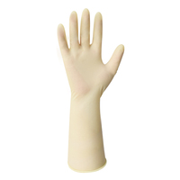 Class 100 Natural Latex Cleanroom Gloves 12 Inch Powder Free ISO Class 5 Double Vacuum Packed Low Ionic