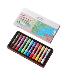 Meihuiアートオイルパステルヘビーカラー12色アートペインティングドローイングブレンド用ソフトオイルクレヨンパステル - Product Image 1