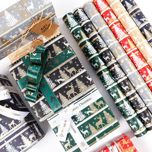 2024 papel de regalo de Navidad 43*300 cm papel Kraft papel de regalo embalaje de papel - Product Image 5