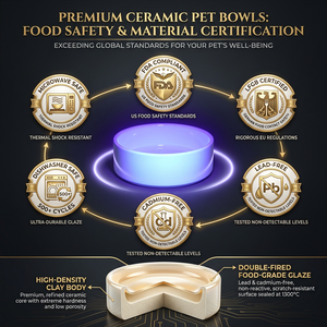 Bol pour animaux de compagnie en céramique de haute qualité pour Berger Berner, antidérapant, surélevé, design personnalisé, vente en gros, OEM, bols décoratifs - Product Image 5