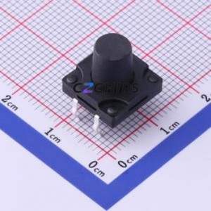 TS-1010DGD-BR11026 Tactile Switch Through hole-4P,12x12mm Switch Single Pole Single Throw Round Button 2.6N Through Hole - Product Image 1