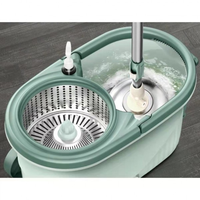 Meilleure vente d'outils de nettoyage de sol personnalisés remplacement de serpillères tête de vadrouille rotation 360 serpillière magique avec seau