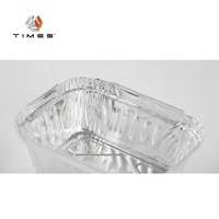 220ml Recyclable Jetable Plateau En Aluminium Conteneur Gâteau Tasse avec Couvercle Feuille D'aluminium Alimentaire Argent PET Plaque En Aluminium Garde Alimentaire