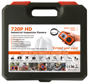 Endoscope 5,5 mm : Caméra d'inspection vidéo HD 720P TFT 3'' avec <span class=keywords><strong>sonde</strong></span> de caméra de 1 m enroulée à l'intérieur du boîtier pour le rangement - Product Image 4