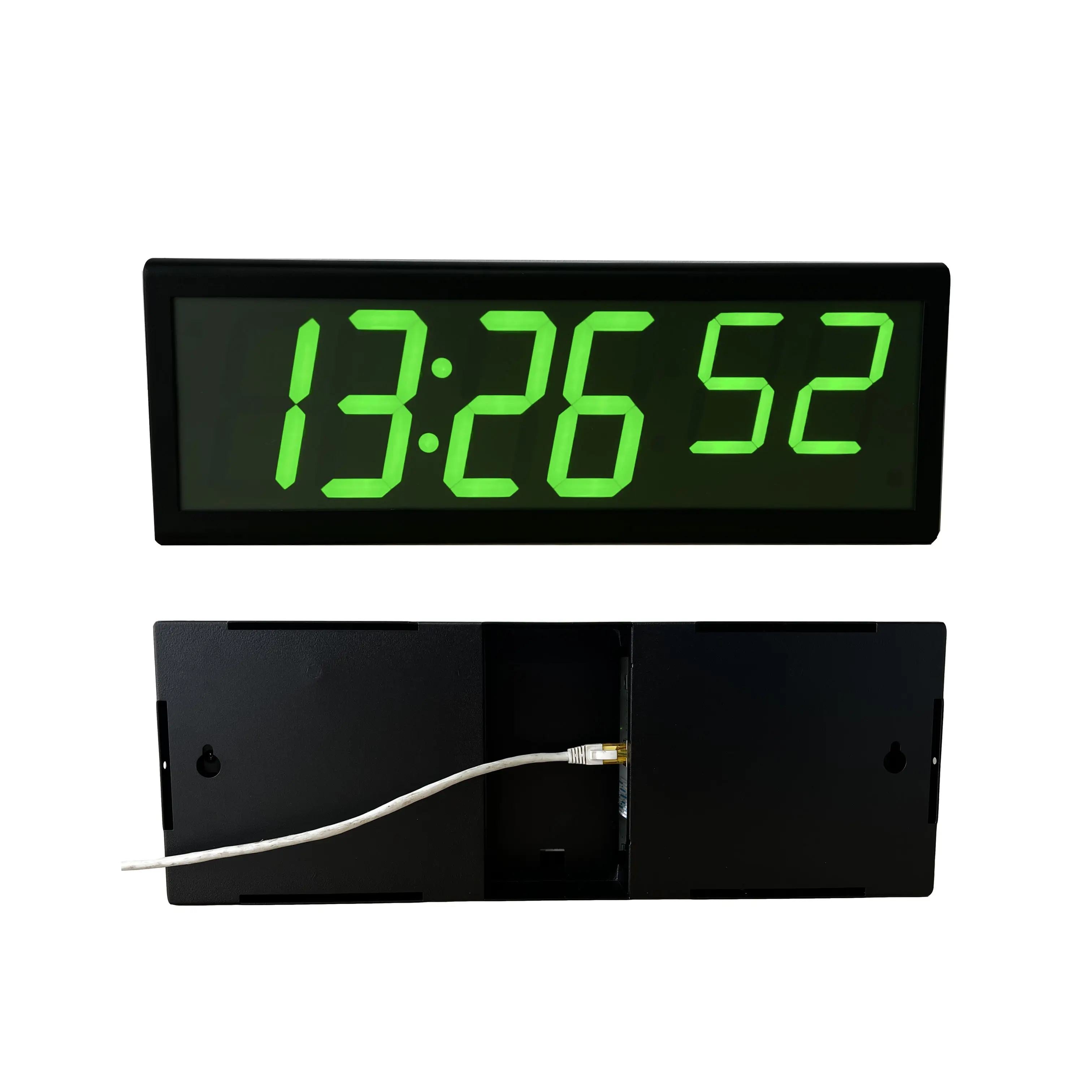LED Digital IP PoE Clock, 4" x6 Digit, Automatic Daylight Saving Time Change