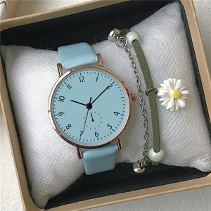 นาฬิกาข้อมือผู้หญิง IStapromo รุ่นใหม่ สายโลหะผสม หน้าปัดสีหวาน ดีไซน์หรูหรา สายหนัง ควอตซ์ ลำลอง สำหรับผู้หญิง - Product Image 4